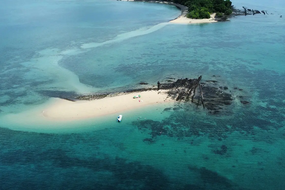 Perfect Hideaways real estate property: A tropical island surrounded by clear water. Komba Eco Lodge, Madagascar.